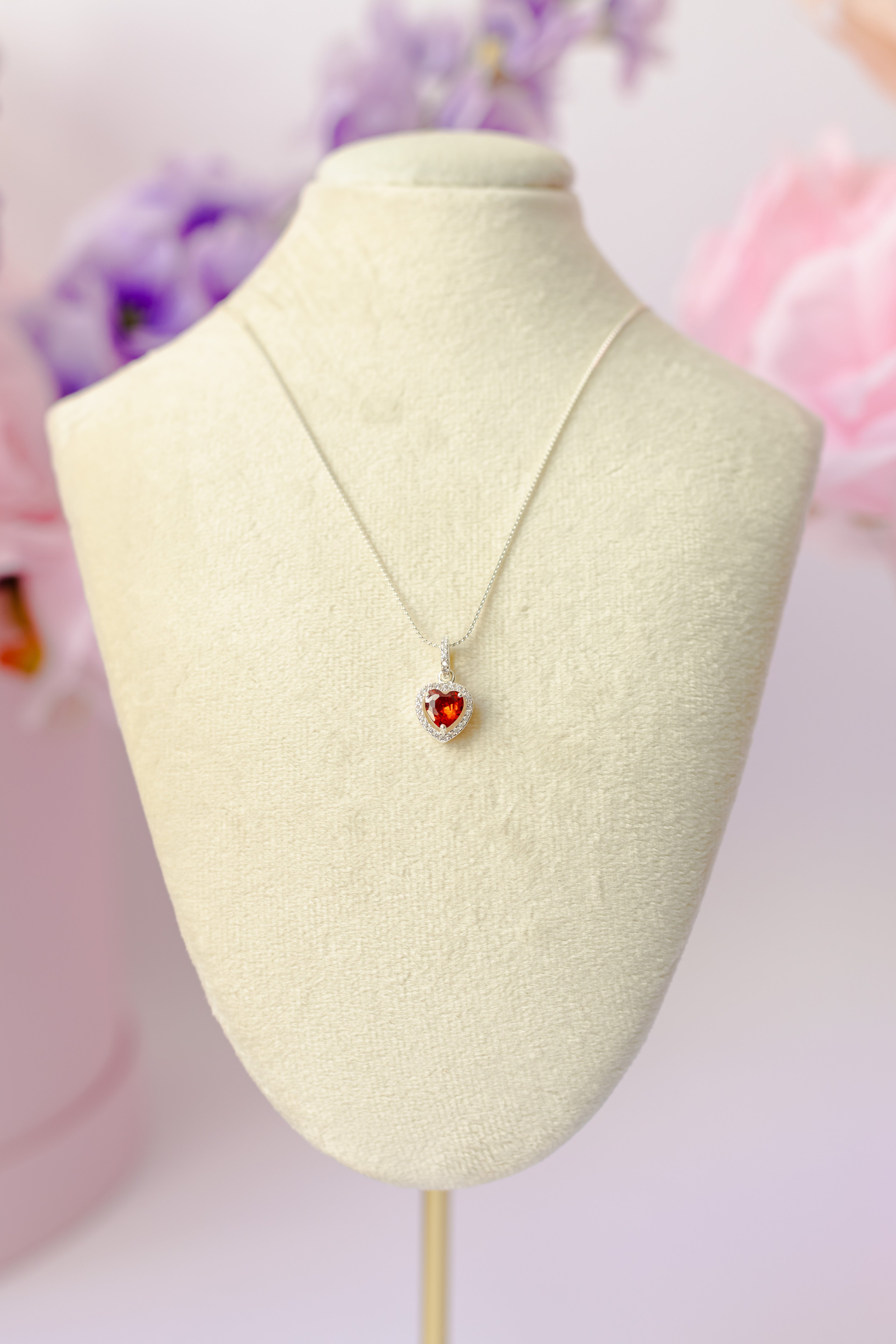 Collar Dije Corazon Cristal (Variantes)