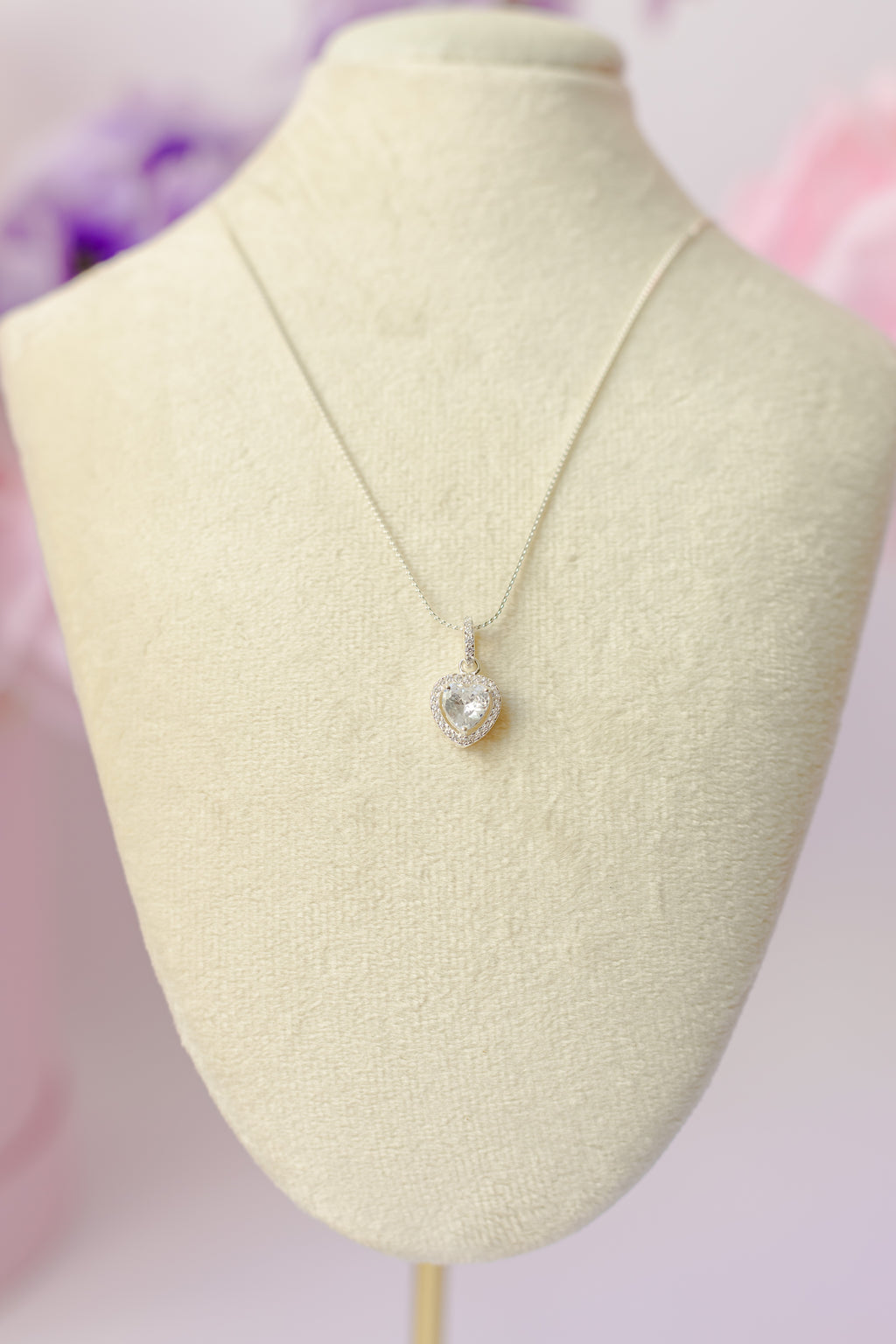 Collar Dije Corazon Cristal (Variantes)