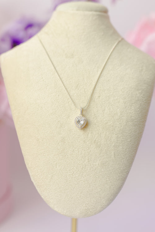 Collar Dije Corazon Cristal (Variantes)