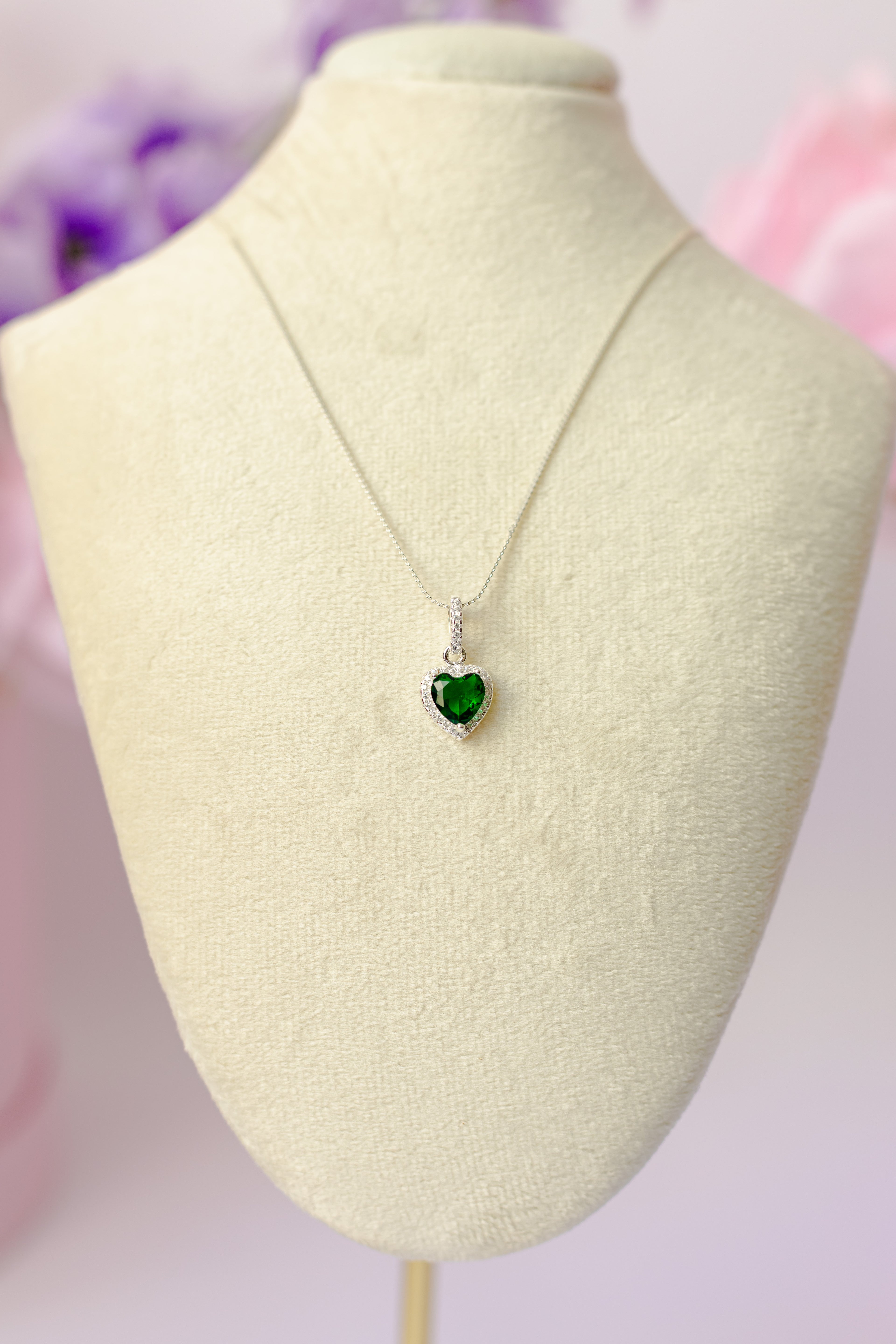 Collar Dije Corazon Cristal (Variantes)