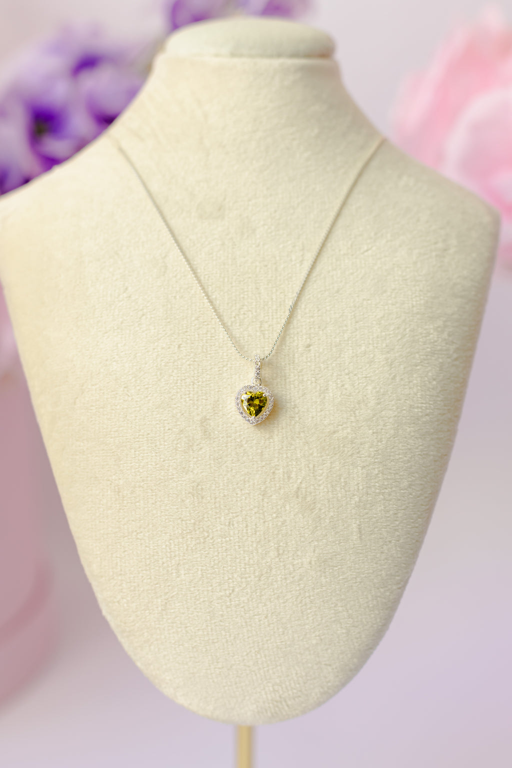 Collar Dije Corazon Cristal (Variantes)