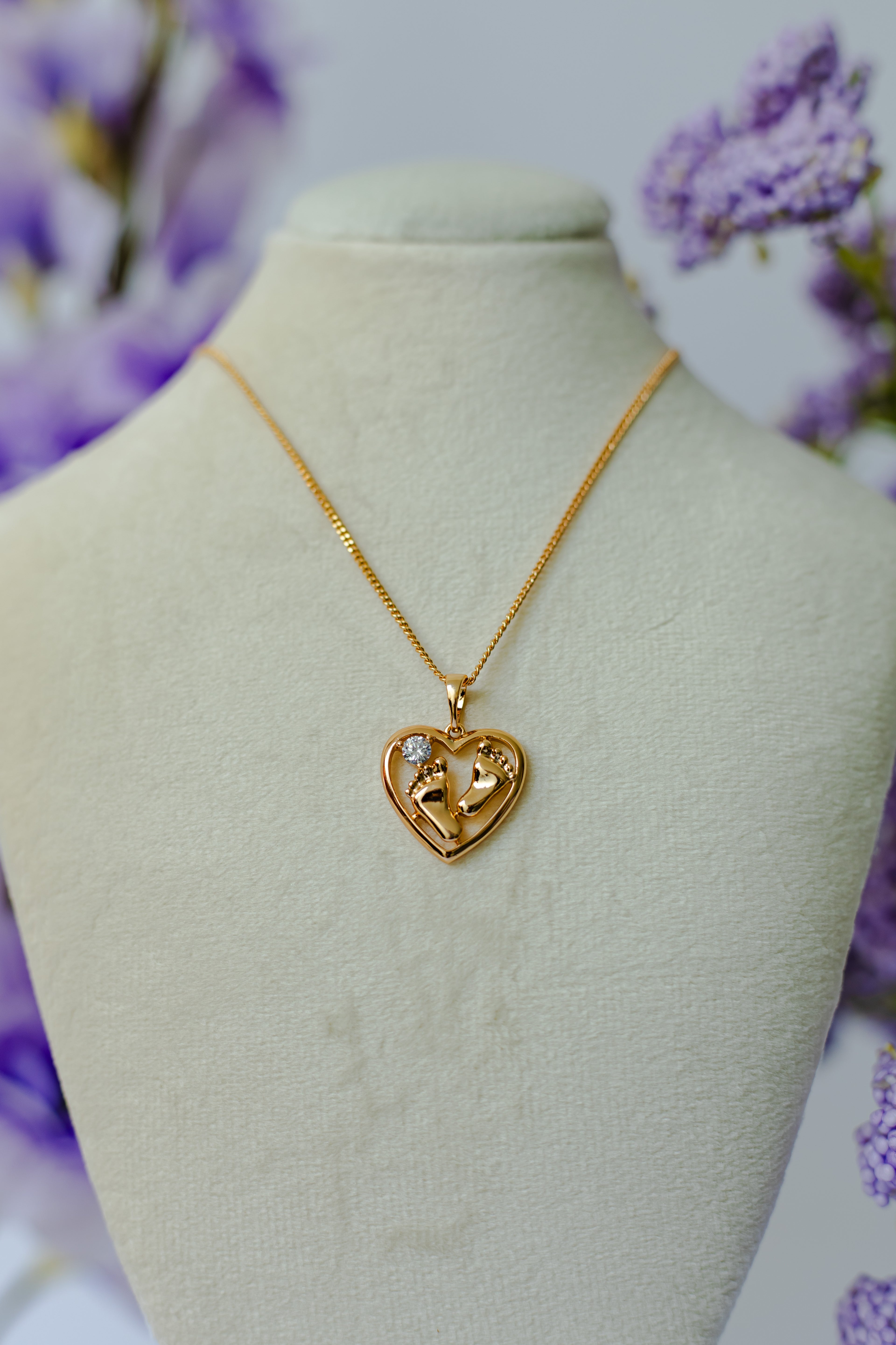 Collar Dije Corazon Pies