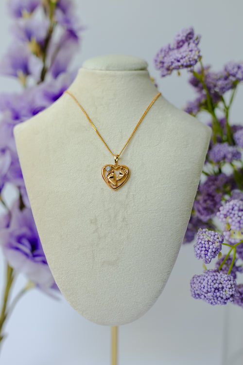 Collar Dije Corazon Pies