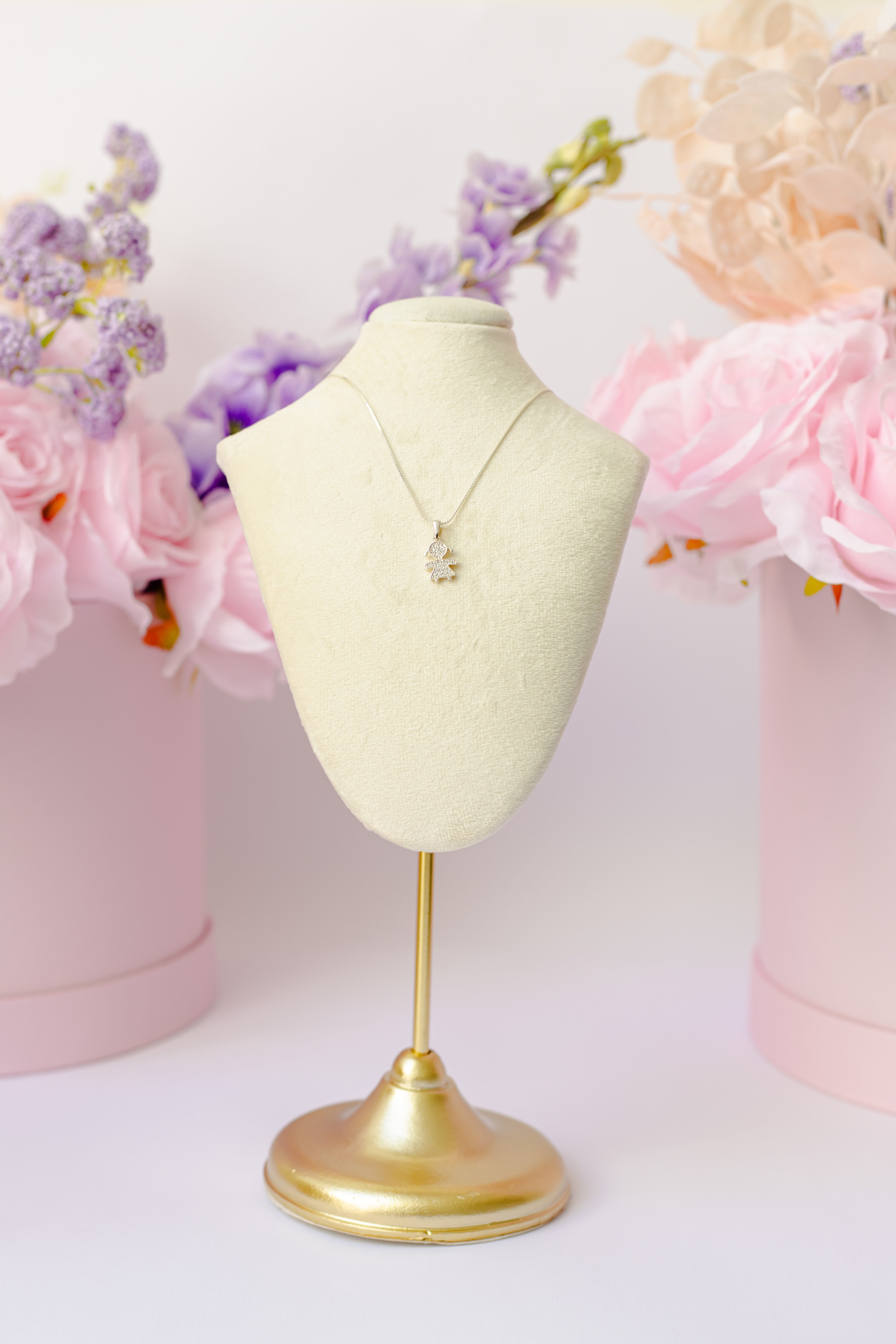 Collar Dije Niña Pedreria