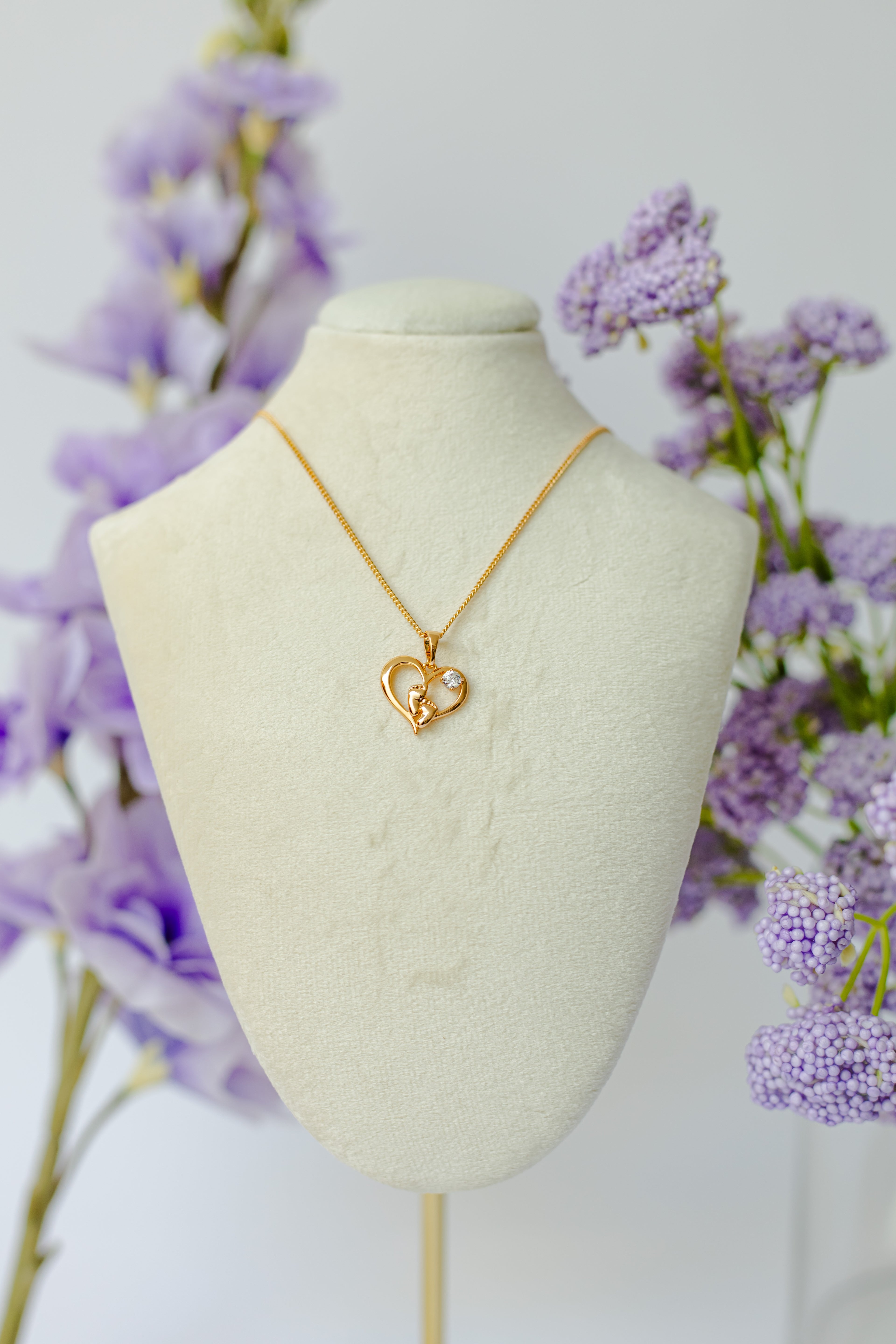 Collar Dije Pies Corazon