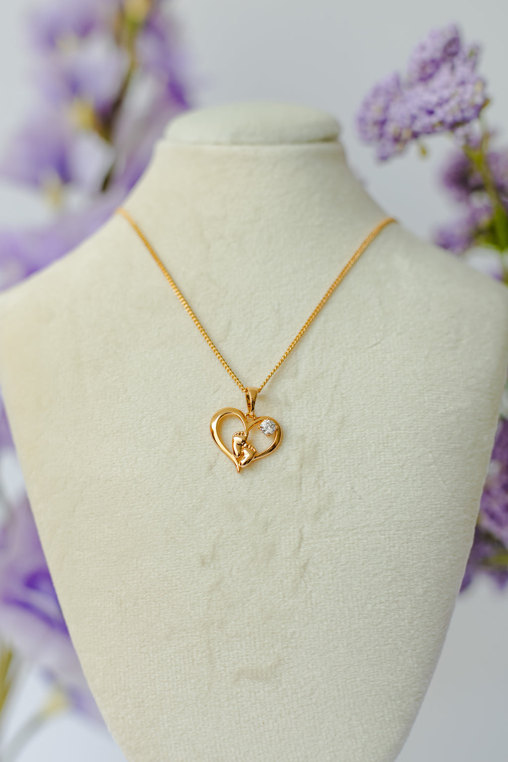Collar Dije Pies Corazon