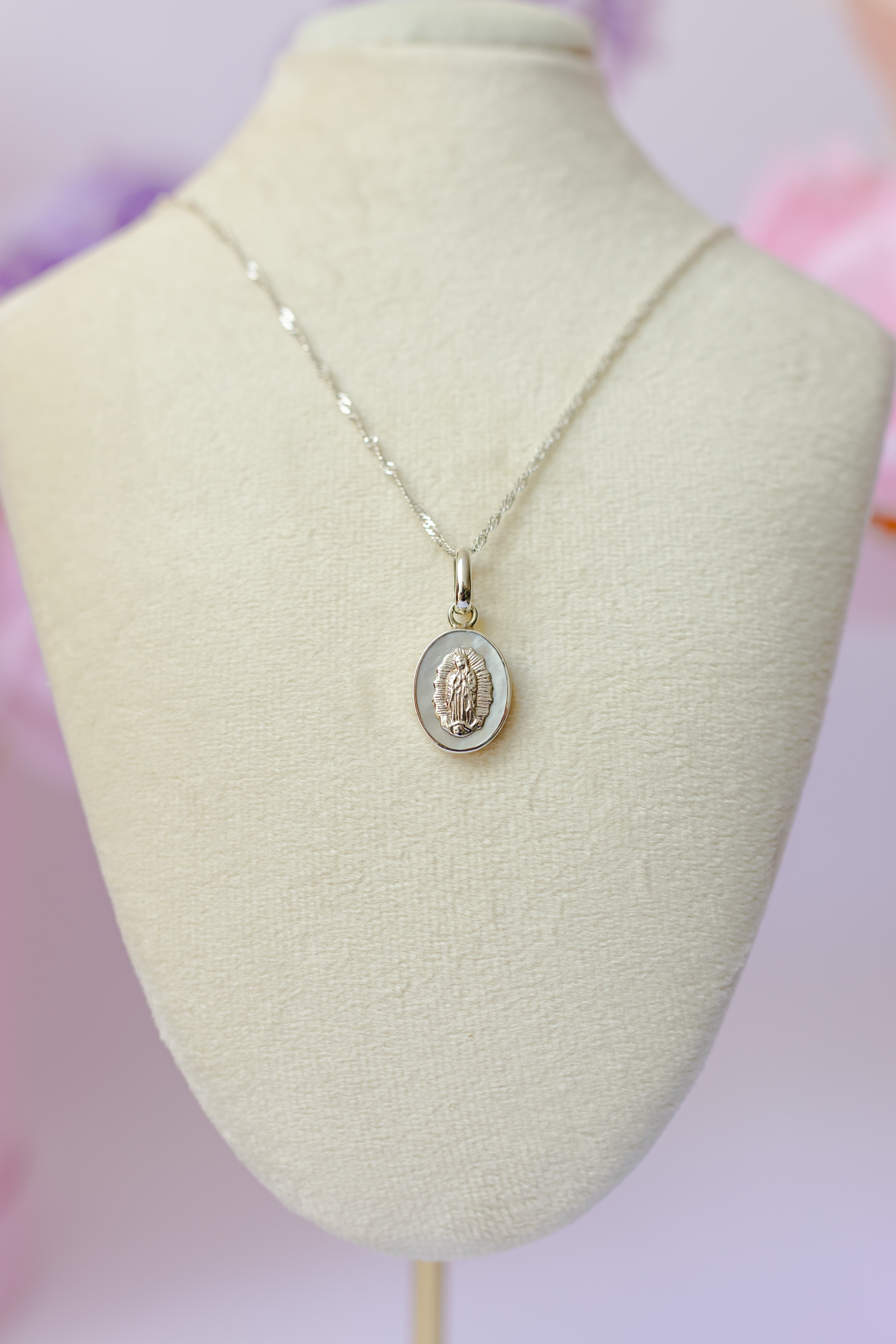 Collar Dije Virgen Nacar